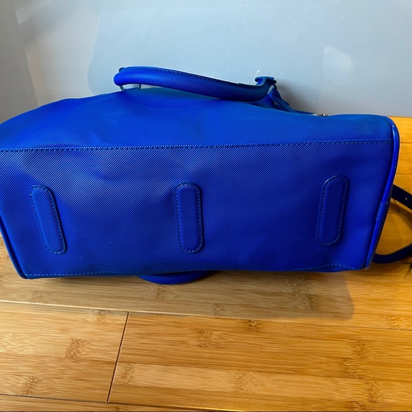 SOLD! Lacoste Royal Blue Leather Handbag - Picture 5 of 13